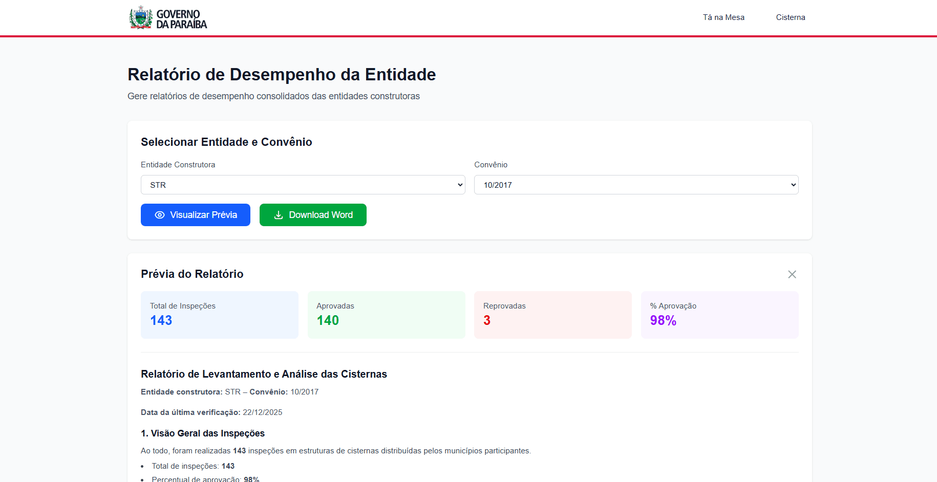 Relatório de Desempenho